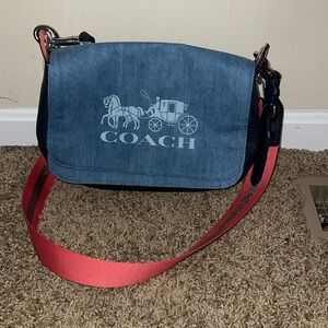Coach Denim Messenger Handbag
